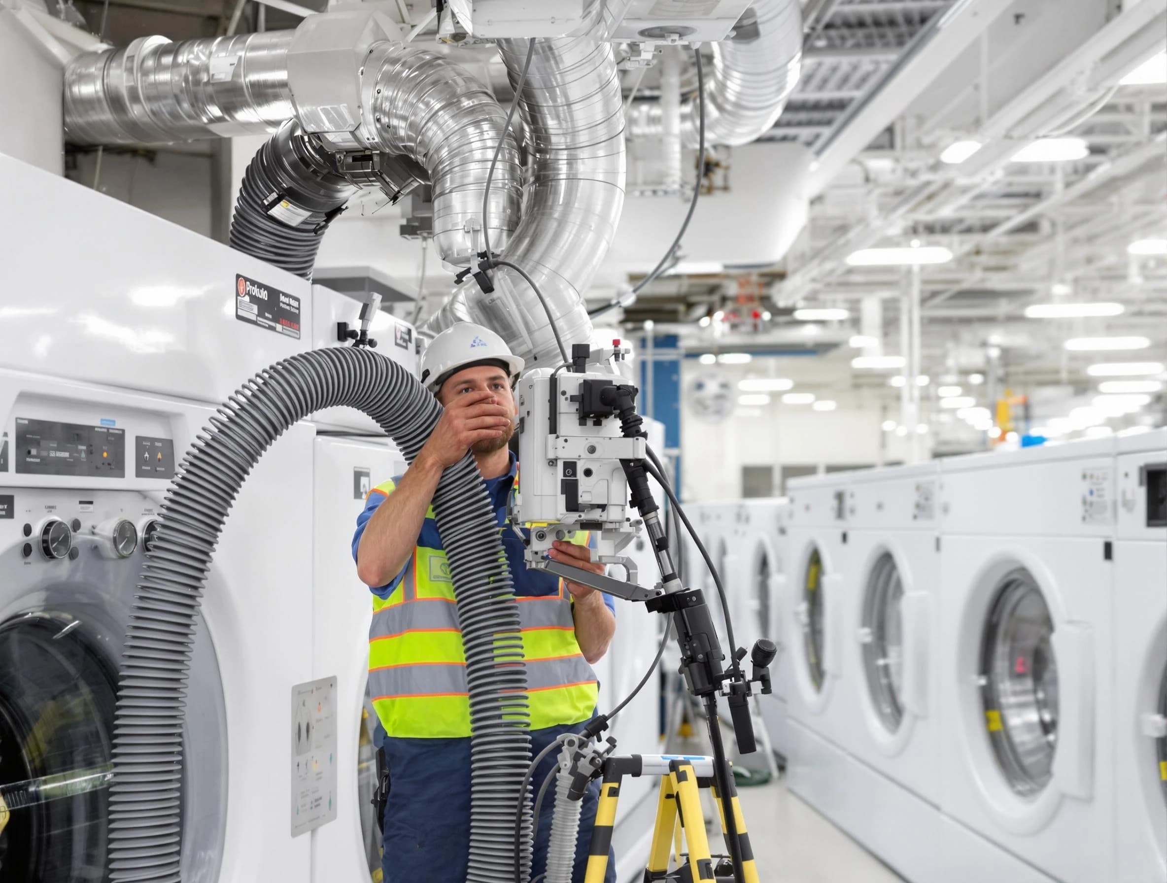 Gresham Park Dryer Vent Cleaning team performing commercial-grade dryer vent cleaning at a business facility in Gresham Park