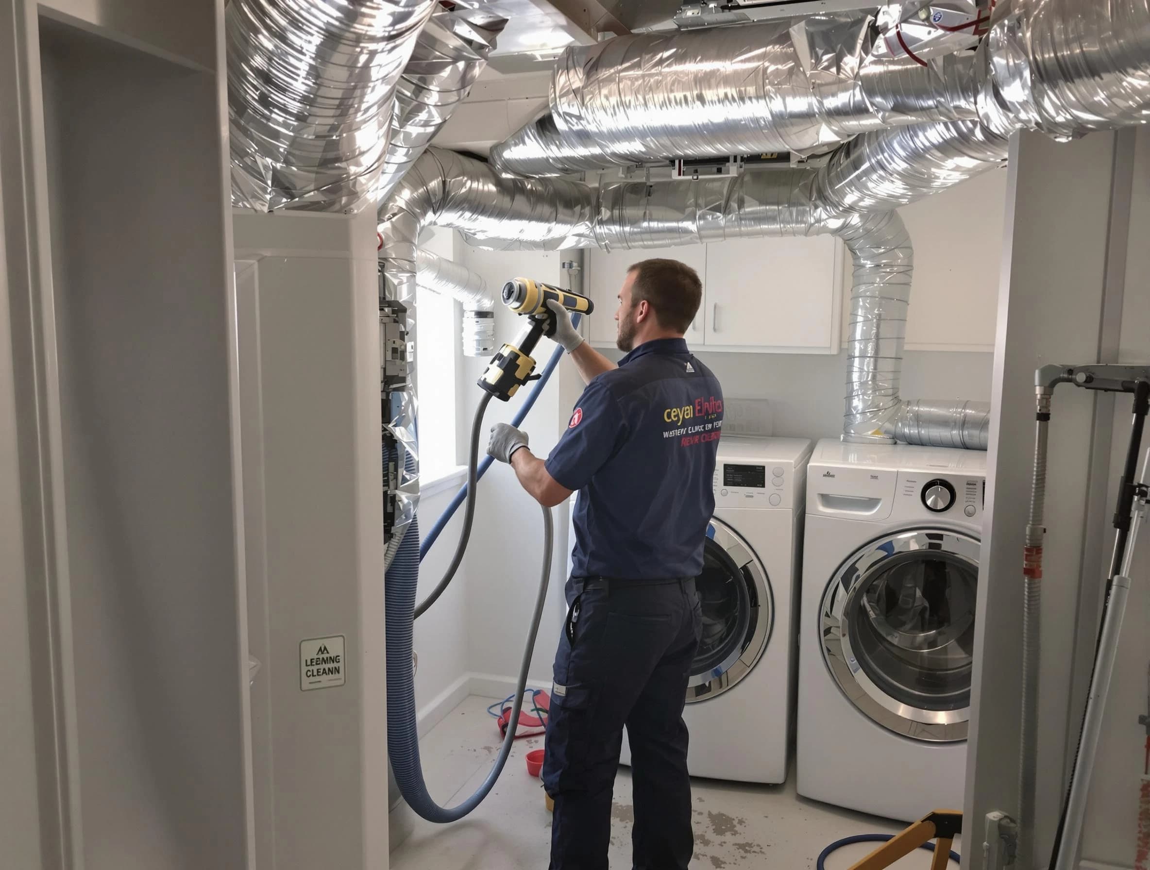 Gresham Park Dryer Vent Cleaning specialist using advanced equipment for thorough duct cleaning in Gresham Park
