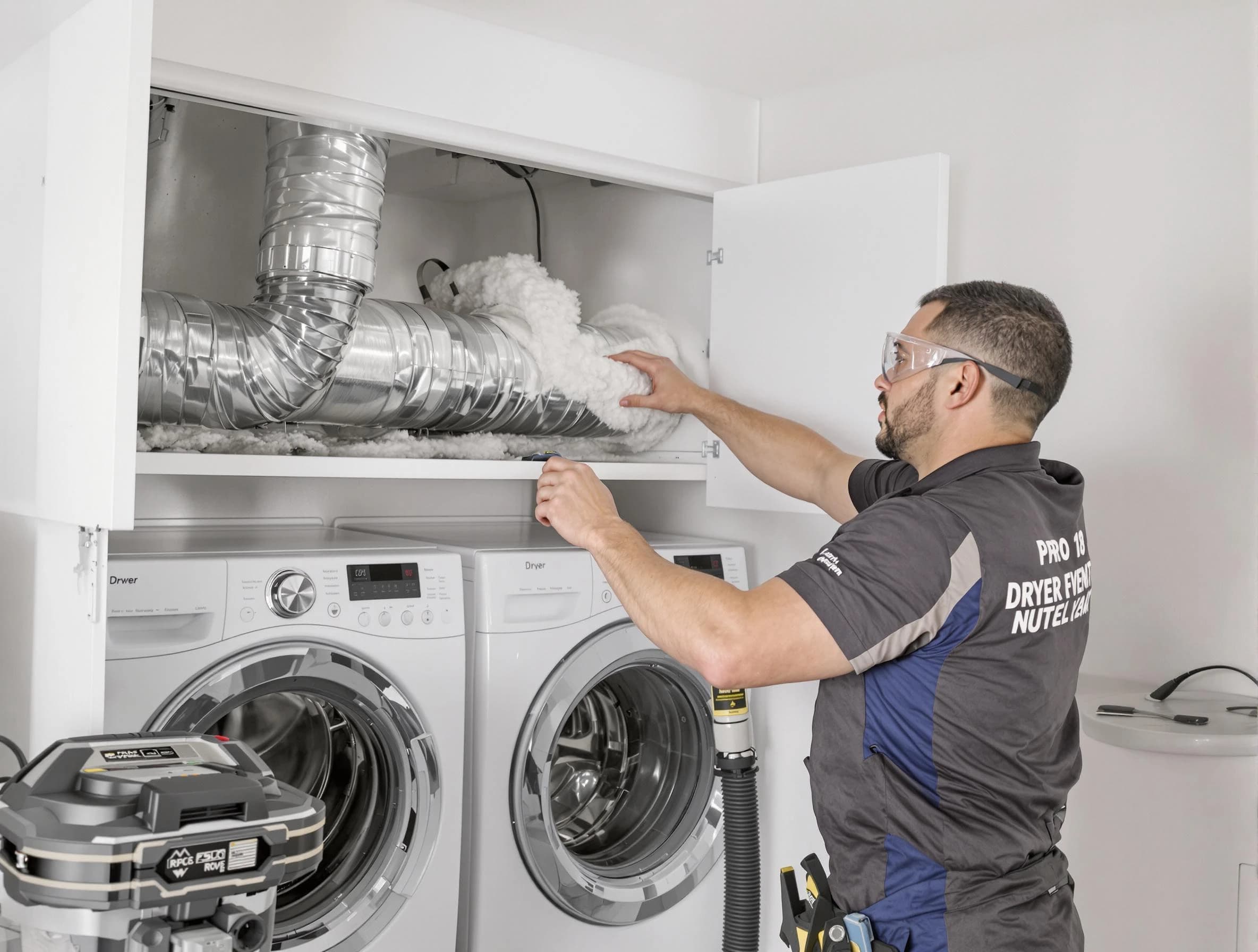 Gresham Park Dryer Vent Cleaning certified technician performing specialized gas dryer vent cleaning in Gresham Park