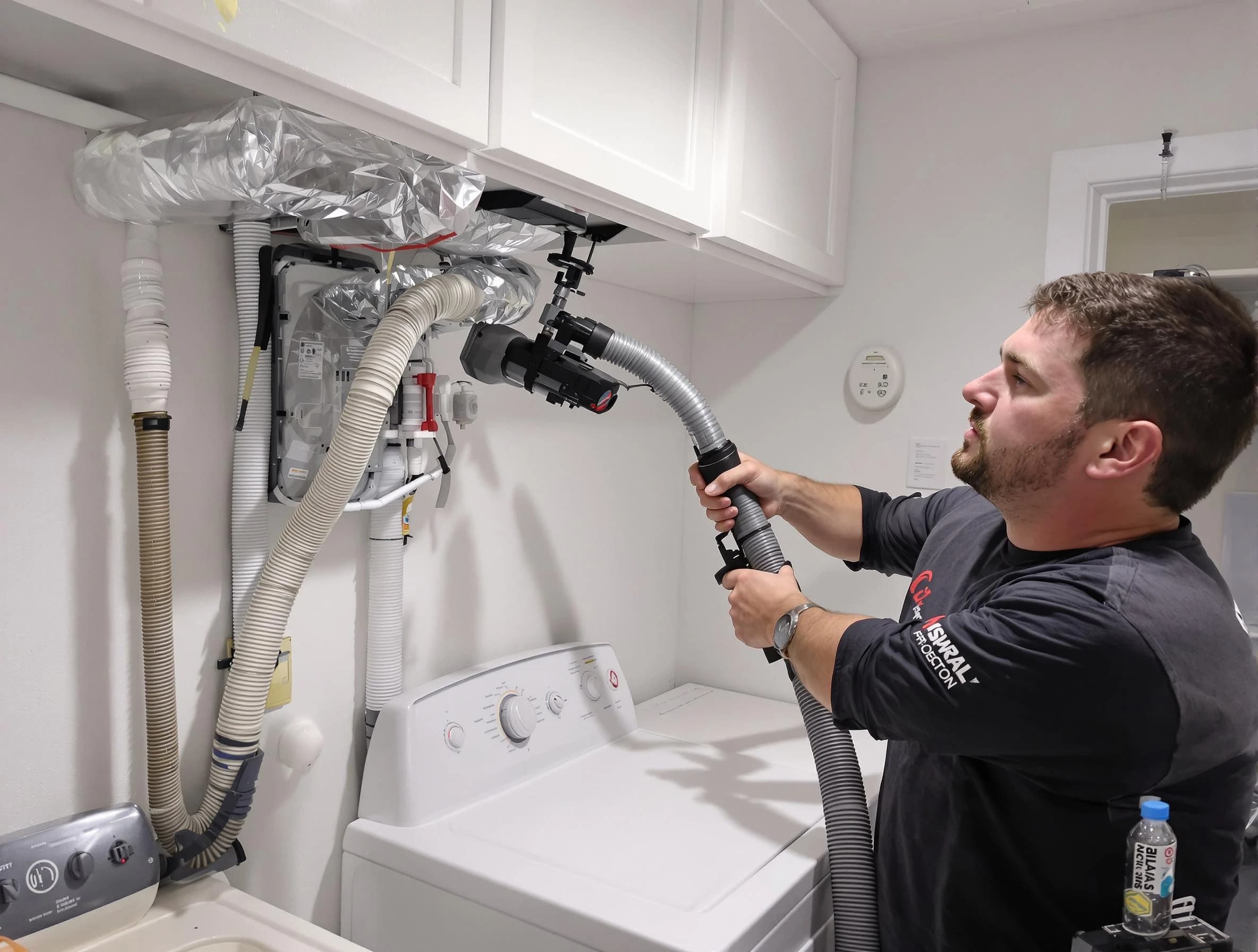 Gresham Park Dryer Vent Cleaning certified technician performing safety-focused gas dryer vent cleaning in Gresham Park