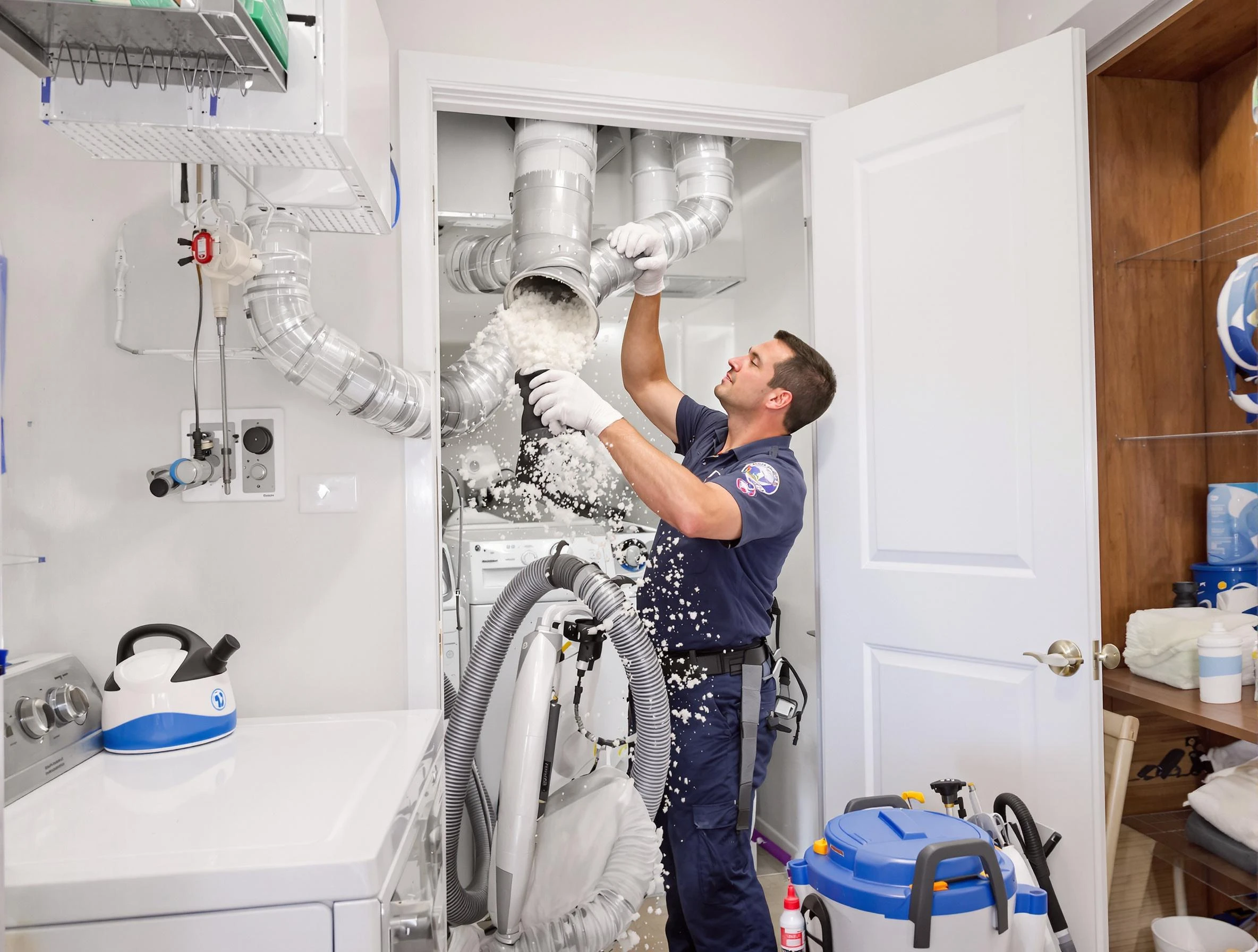 Gresham Park Dryer Vent Cleaning technician delivering thorough residential dryer vent cleaning service in Gresham Park